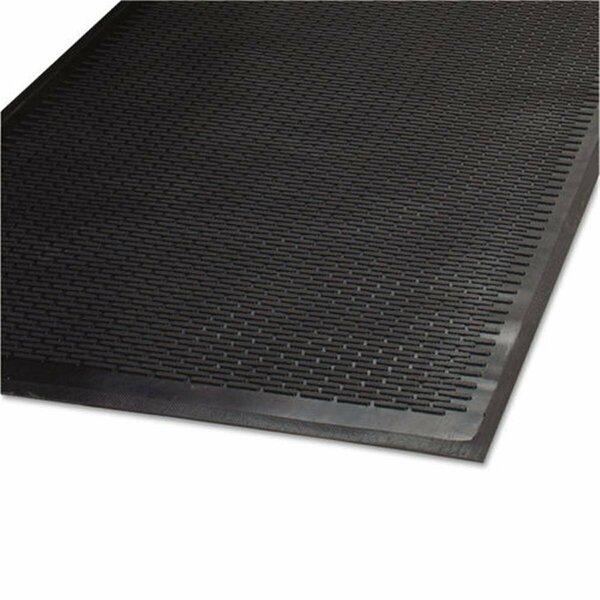 Millennium MLL 3 x 5 in. Polypropylene Clean Step Outdoor Rubber Scraper Mat, Black 14030500